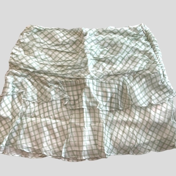 NWT MINKPINK Oxley Pleated Ruffled Mini Skirt in Jade/XL - Picture 9 of 16